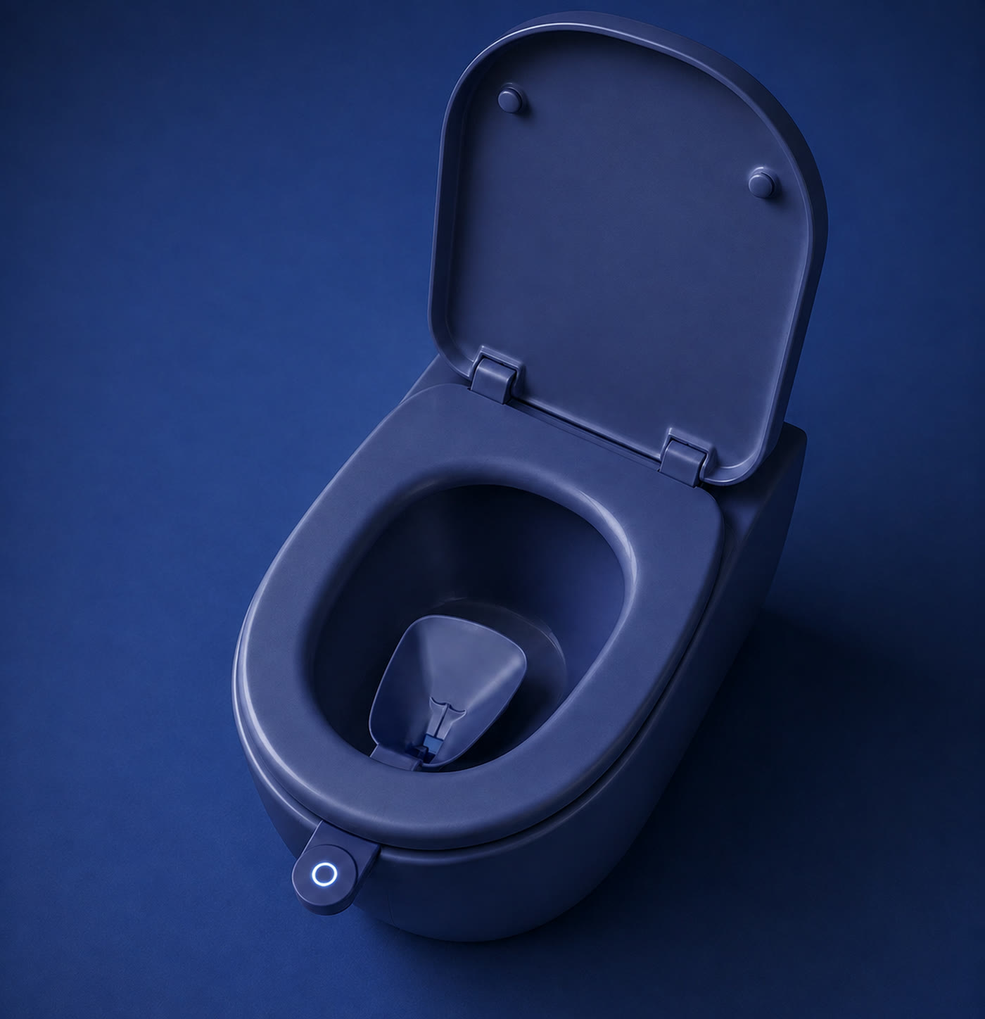 Das Gerät in Gebrauchslage unter der Toilettenbrille